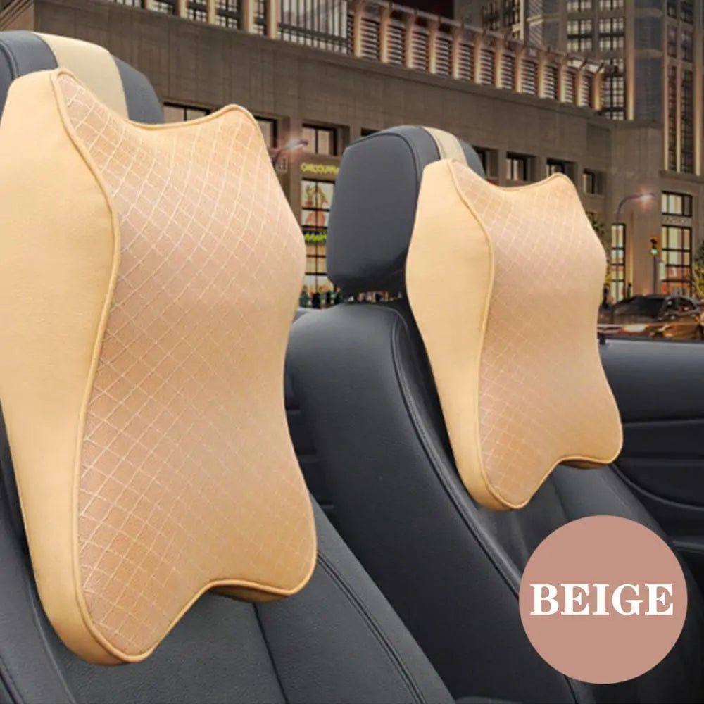 Leather Memory Foam Car Pillow